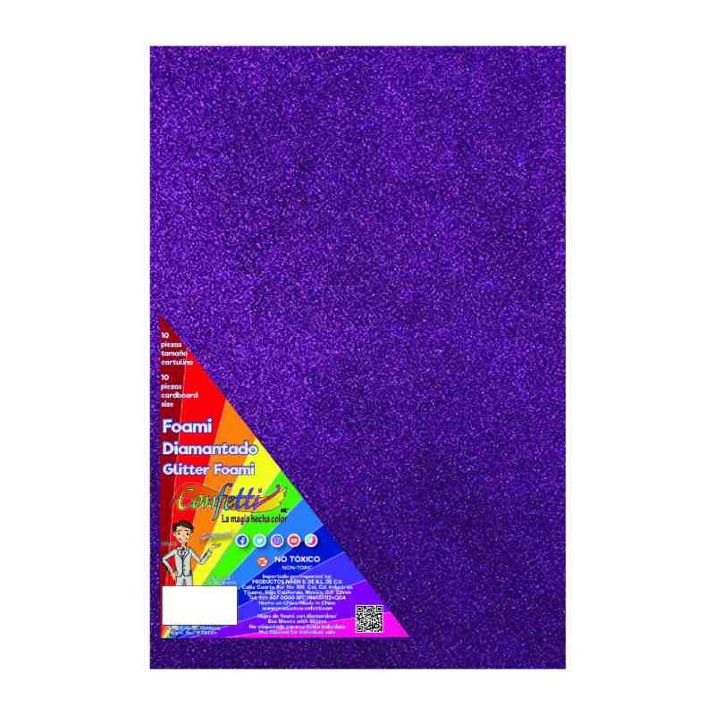 FOAMY DIAMANTADO 55X43CM. MORADO E.10 C.300