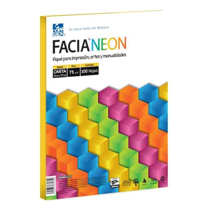 PAPEL BOND FLUOR. CTA. FACIA NEON AMAR.75G.PAQ.C100H.25