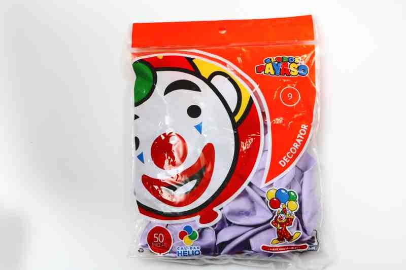 GLOBOS DECORATOR 9 BOL.C50 LILA C.100