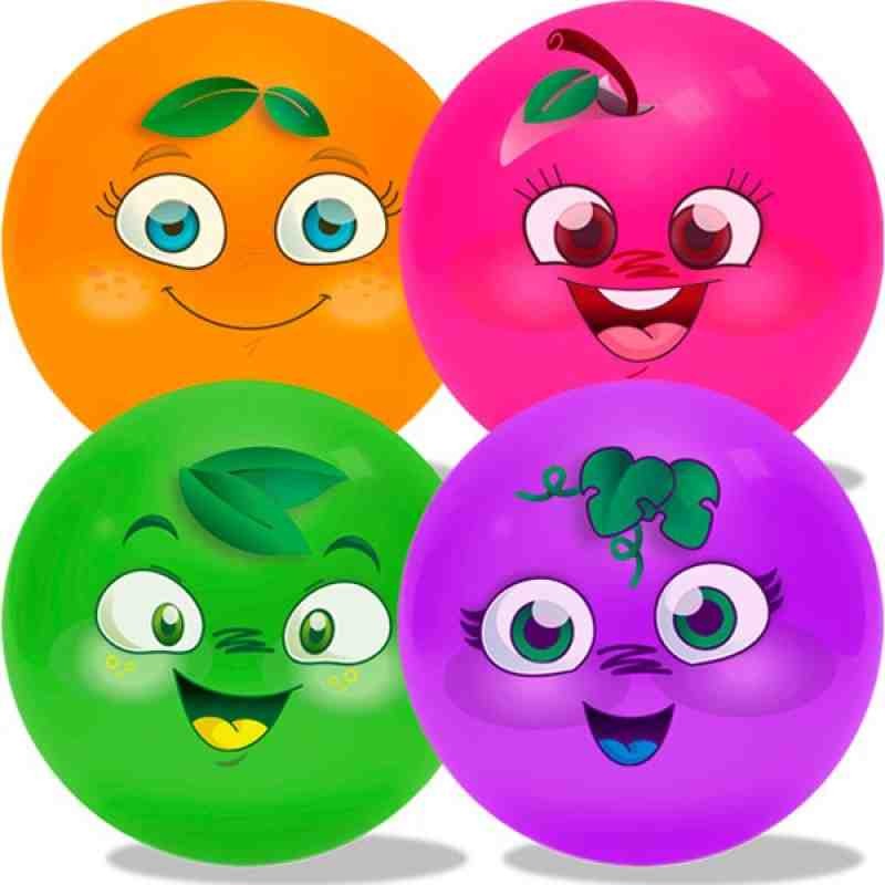 PELOTA PLASTICO 4 MINI FRUTAS EVOLUTION C.36