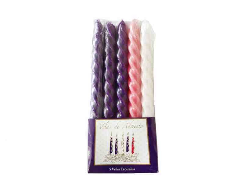 VELAS DE ADVIENTO COLORANTES PAQ.C5 PZAS. C.41