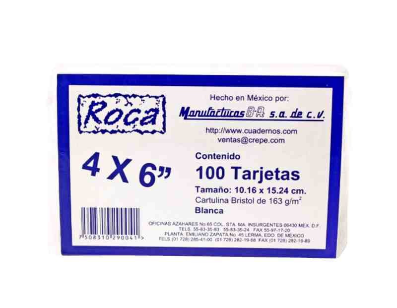 TARJETAS BLANCAS DIPAO 4X6 PAQUETE C100 C.50