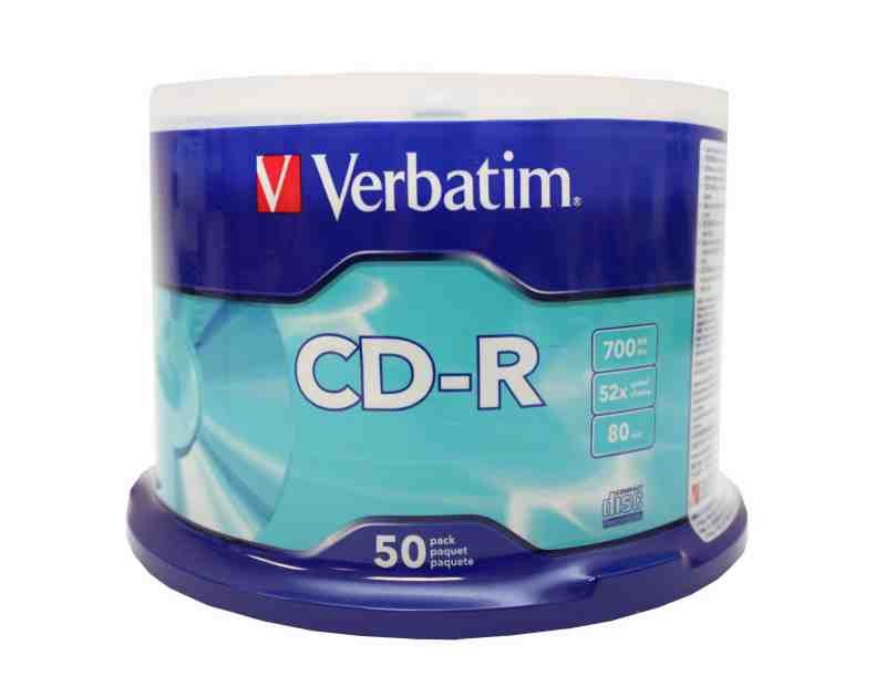 CD-R VERBATIM 52X 80MIN. 700MB TORRE C50 PZ 94691