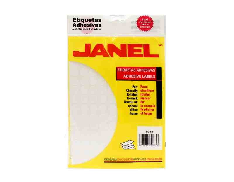 ETIQUETA ADH. BCA. JANEL 00X13 9 PAQ.C20H. E.20