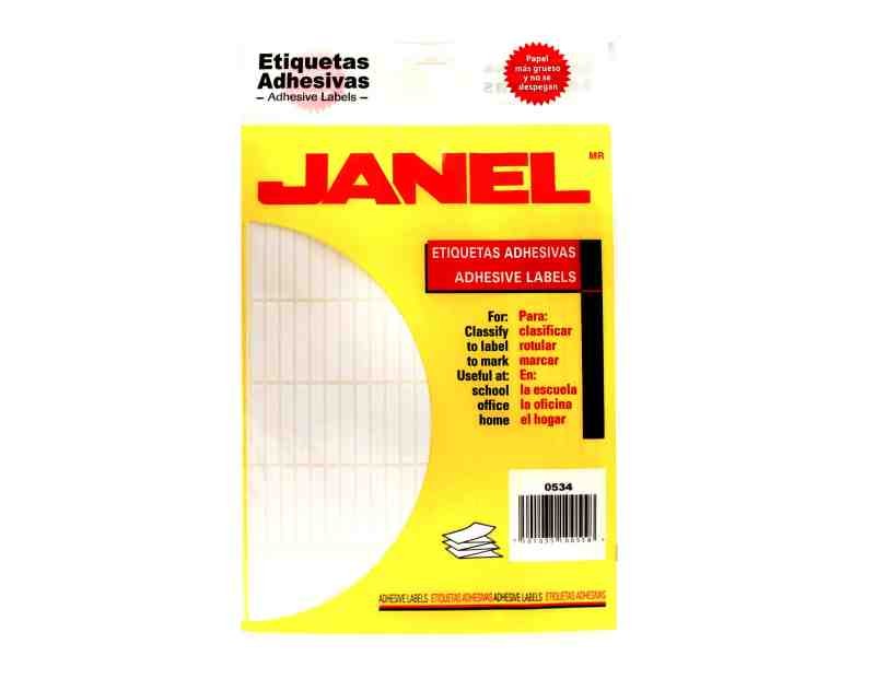 ETIQUETA ADH. BCA. JANEL 5X34 21 PAQ.C20H. E.20