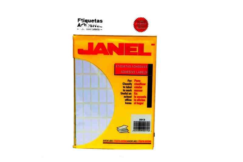 ETIQUETA ADH. BCA. JANEL 25X13 8 PAQ.C20H. E.20