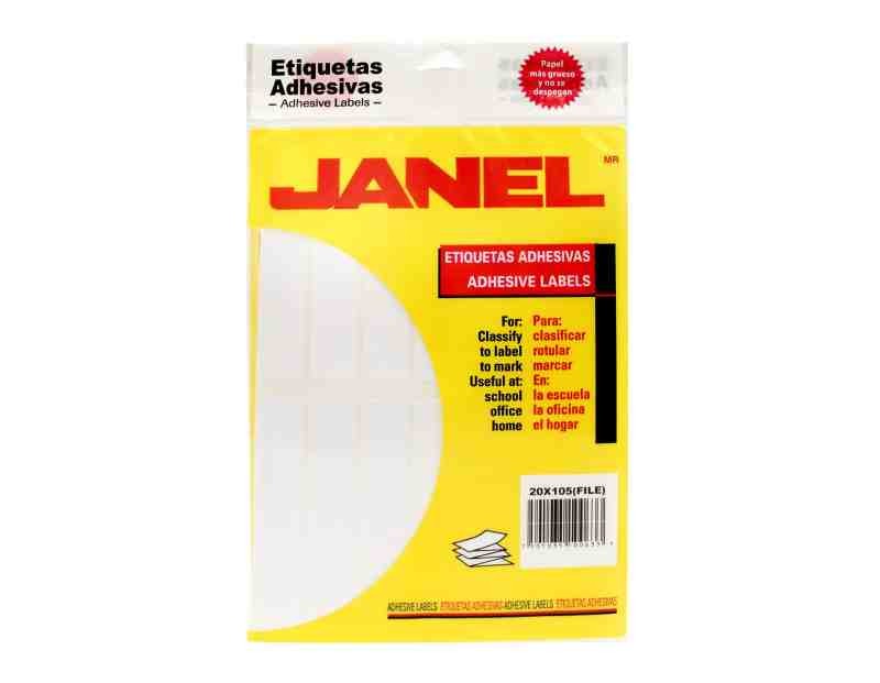 ETIQUETA ADH. BCA. JANEL FILE 20 PAQ.C20H. E.20