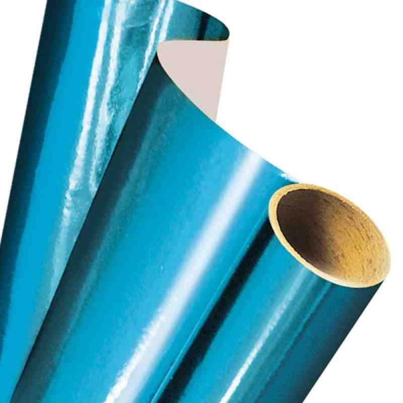 PAPEL MET. UNIFOIL AZUL TURQUESA ROLLO C25M. E.15