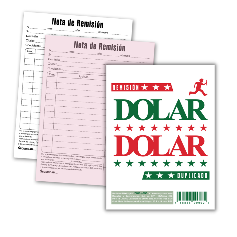 REMISION 18 CTA. DUPLICADO 50H. DOLAR RD-2 E.200