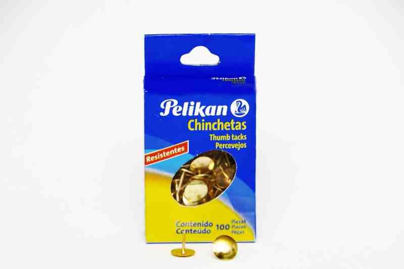 CHINCHETAS CJA.C100 PZ. DORADO PELIKAN C.50