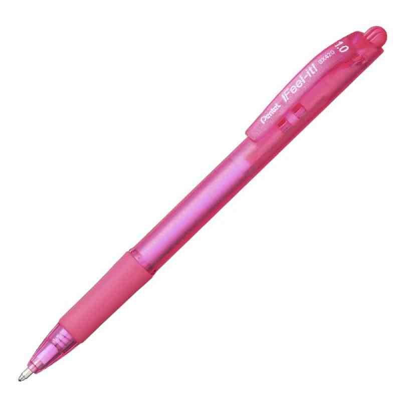 BOLIGRAFO FEEL-IT BX420 1.0MM ROSA PENTEL E.12 C.1152