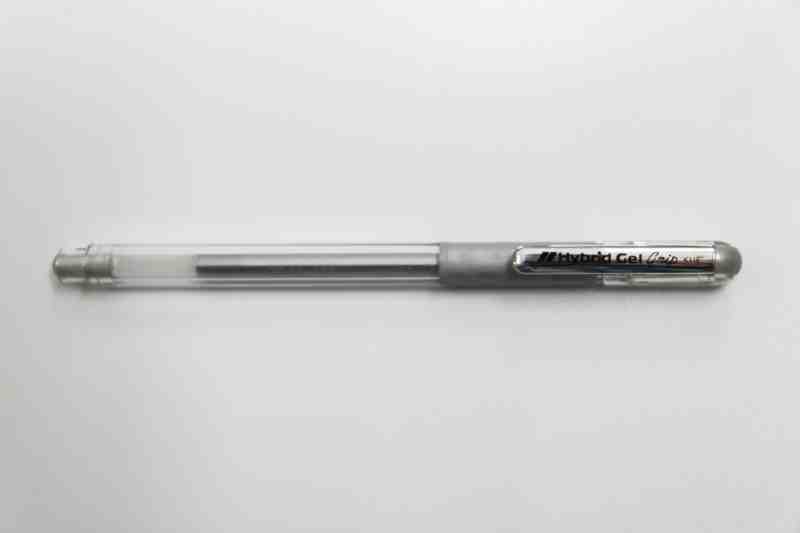 BOLIGRAFO GEL HYBRID GRIP K118Z PENTEL 0.8MM PLATA 12576
