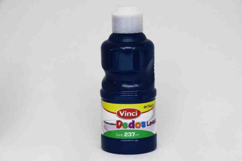 PINTURA DEDOS LAVABLE VINCI 237ML.AZUL E.6