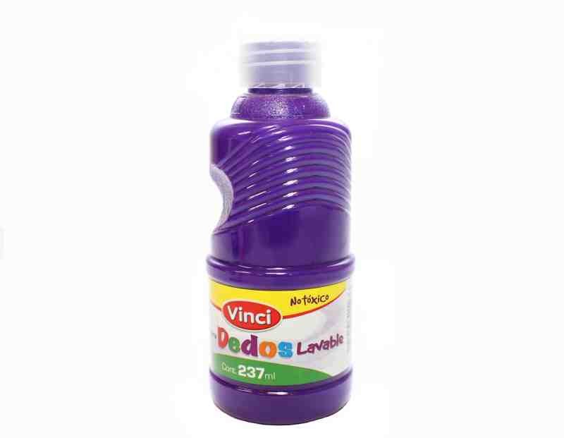 PINTURA DEDOS LAVABLE VINCI 237ML.VIOLETA E.6