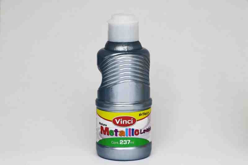 PINTURA DEDOS METALLIC VINCI 237ML. PLATA E.6