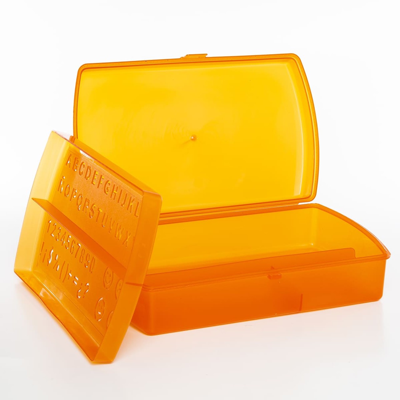CAJA LAPICERA CGIOSER PLAST. JANEL 21X12X6 NARANJA C.56